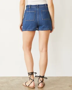 MONROW Soft Denim Cargo Short MEDIUMWASH Shop